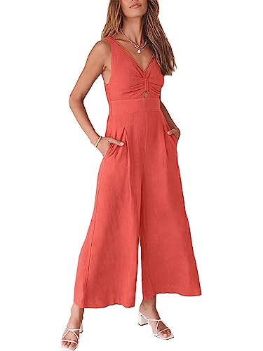 Anrabess V-Neck Summer Jumpsuit