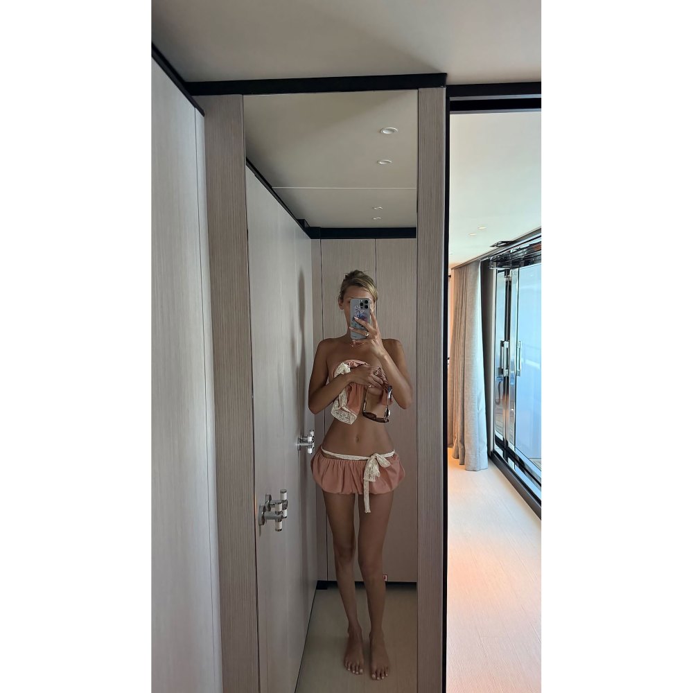 Bella Hadid Poses Topless in a Tiny Mini Skirt