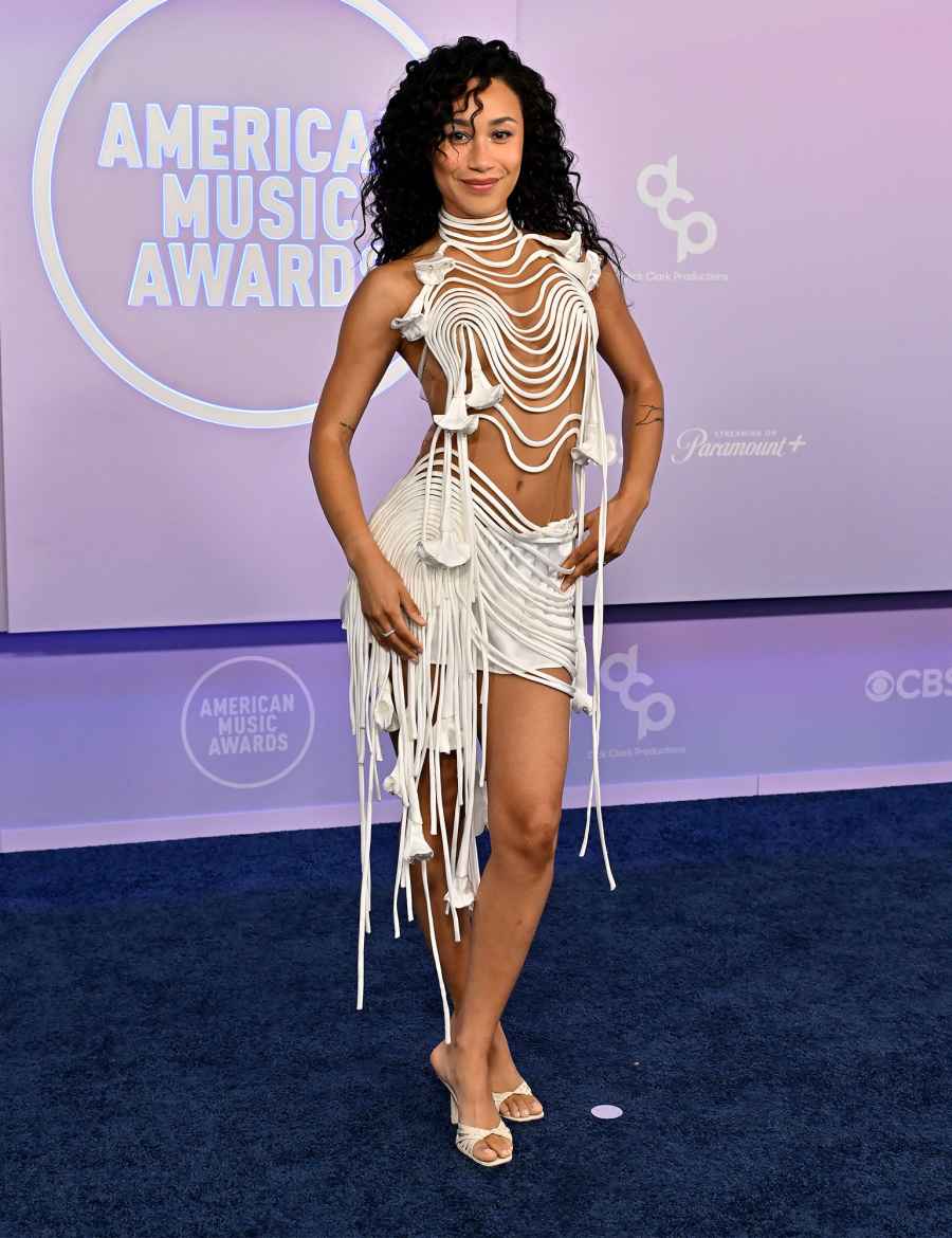 Eva Gutowski Naked Dress Arrival Red Carpet American Music Awards 2026 AMA
