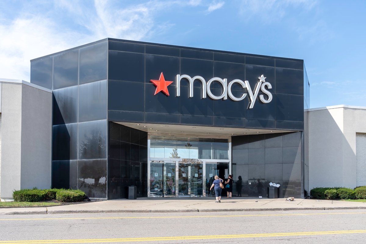 Buffalo, New York, USA - September 22, 2019: Entrance of a Macy's store in Buffalo, New York, USA. Macy's is an American department store chain founded in 1858.