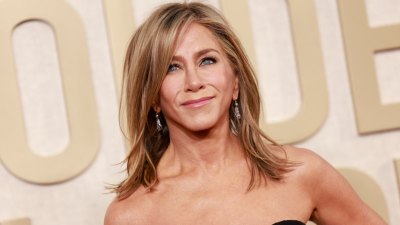 Jennifer Aniston arrives for the 81st annual Golden Globe Awards at The Beverly Hilton hotel in Beverly Hills, California, on January 7, 2024.