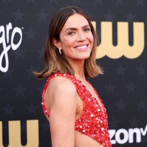 Mandy Moore at The 29th Critics' Choice Awards held at The Barker Hangar on January 14, 2024 in Santa Monica, California. (Photo by Christopher Polk/WWD via Getty Images)