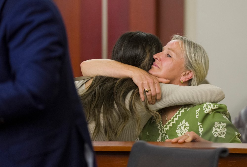 aylor Frankie Paul Hugs Dakota Mortensen's Mother After Arrest Hearing