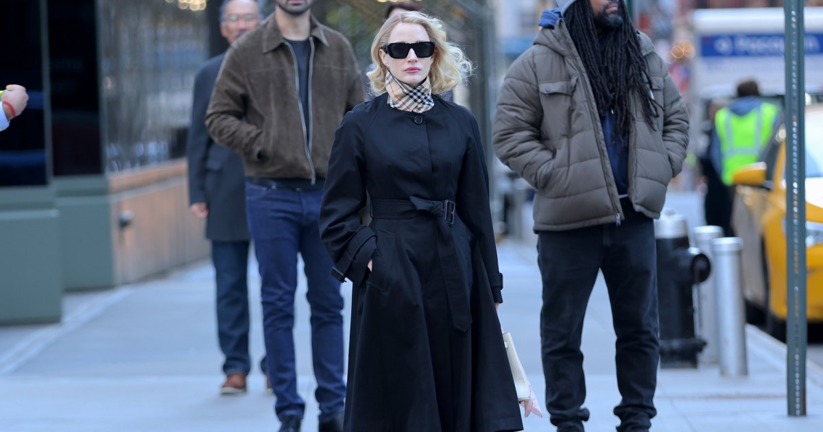 Jessica Chastain Black Designer Coat Jessica Chastain Black Designer Coat