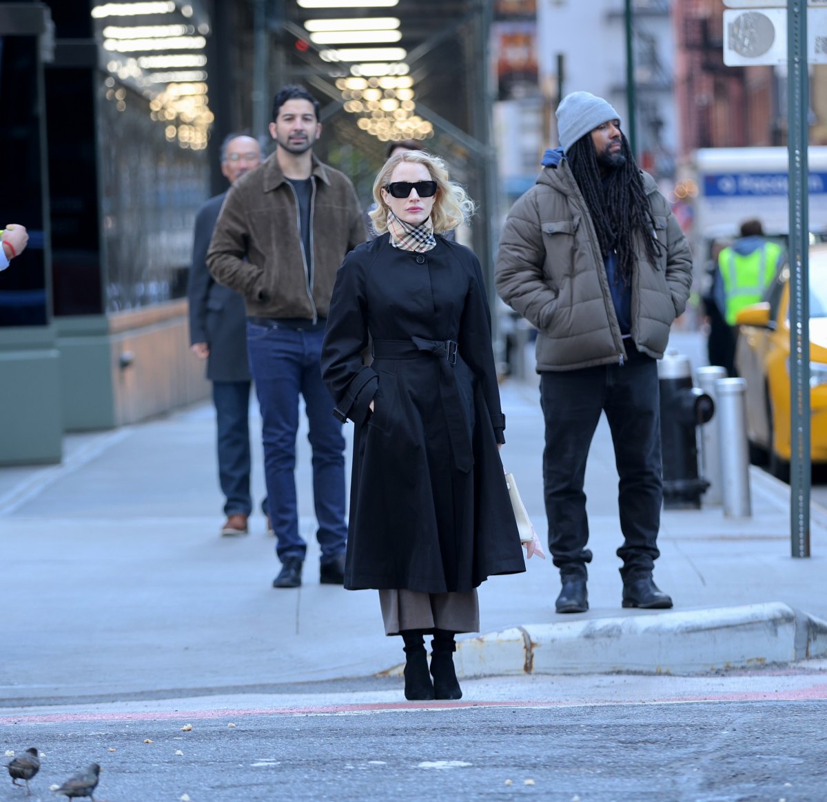 Jessica Chastain trench coat