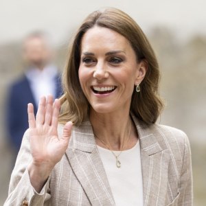 Catherine, Princess of Wales waves during a visit to REMIDA, Reggio Emilia's creative resource centre during the second day of her visit to Reggio Emilia on May 14, 2026 in Reggio Emilia, Italy. The Princess of Wales is visiting the city in Northern Italy as The Royal Foundation Centre for Early Childhood expands internationally. During her visit, she will explore leading approaches to early child development, which focusses on creativity, relationships and hands-on discovery. The trip marks the future queen's first overseas royal visit since her cancer treatment.
