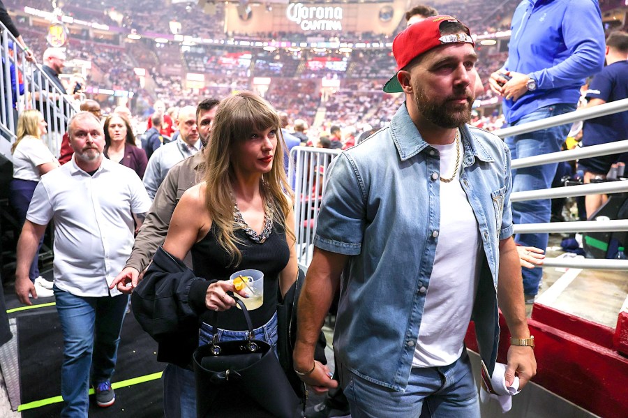 Taylor Swift and Travis Kelce Cheer on Cavaliers Courtside at NBA Game