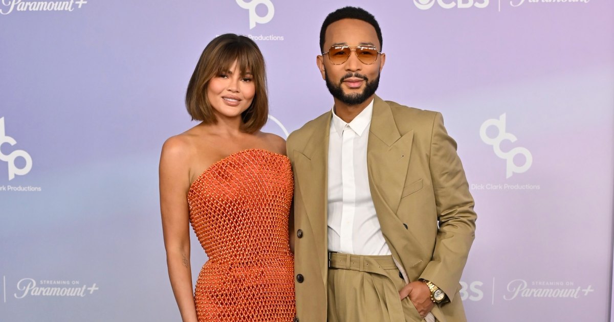 Chrissy Teigen Narrowly Misses Wardrobe Malfunction on 2026 AMAs Red Carpet Thanks to John Legend Chrissy Teigen Narrowly Misses Wardrobe Malfunction on 2026 AMAs Red Carpet Thanks to John Legend
