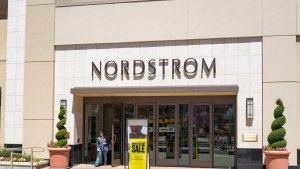 Nordstrom department store, with logo and signage, in the upscale Broadway Plaza shopping center in downtown Walnut Creek, California, July 30, 2017. (Photo by Smith Collection/Gado/Getty Images)