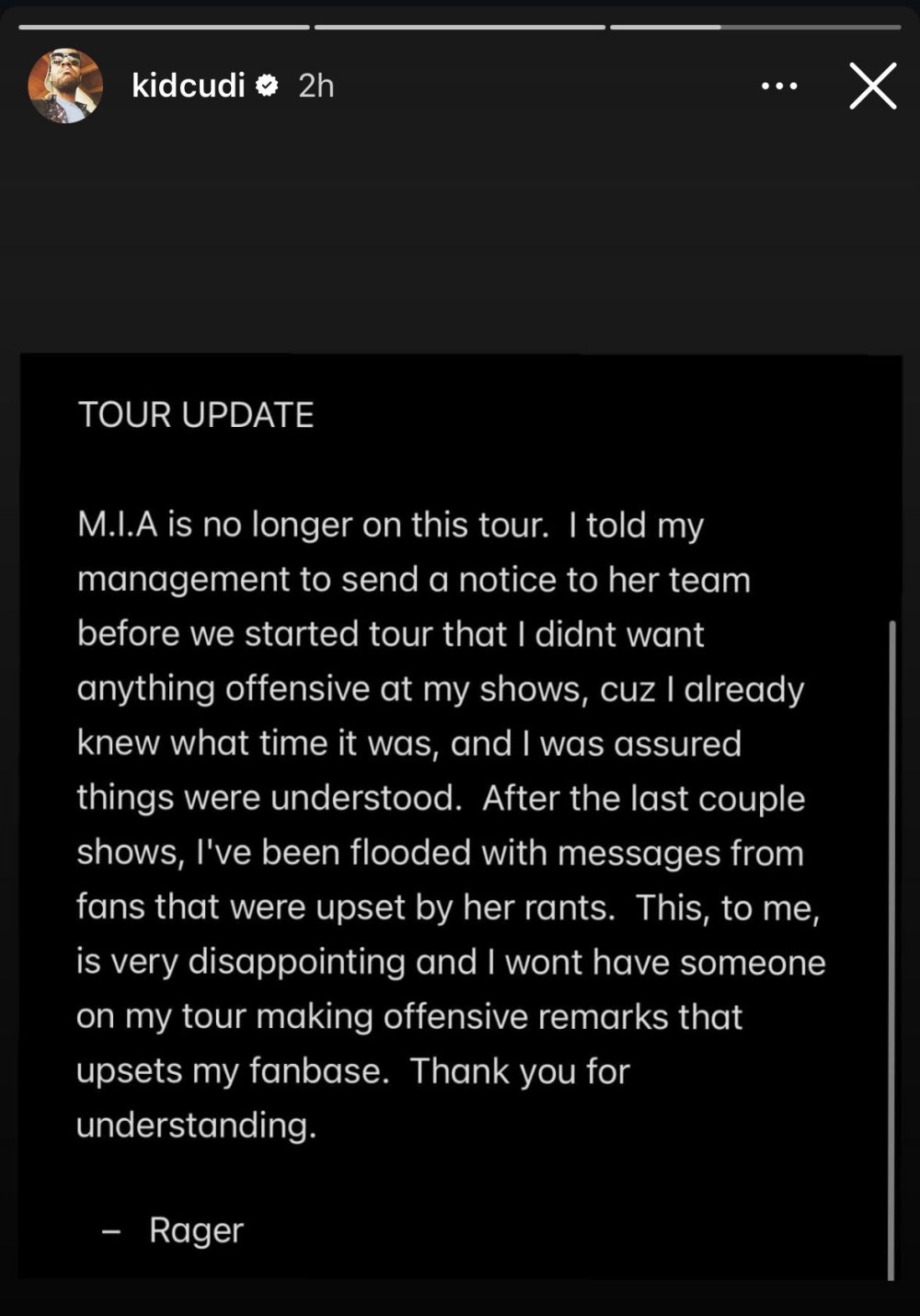 Kid Cudi Fires MIA for Comments on Immigration