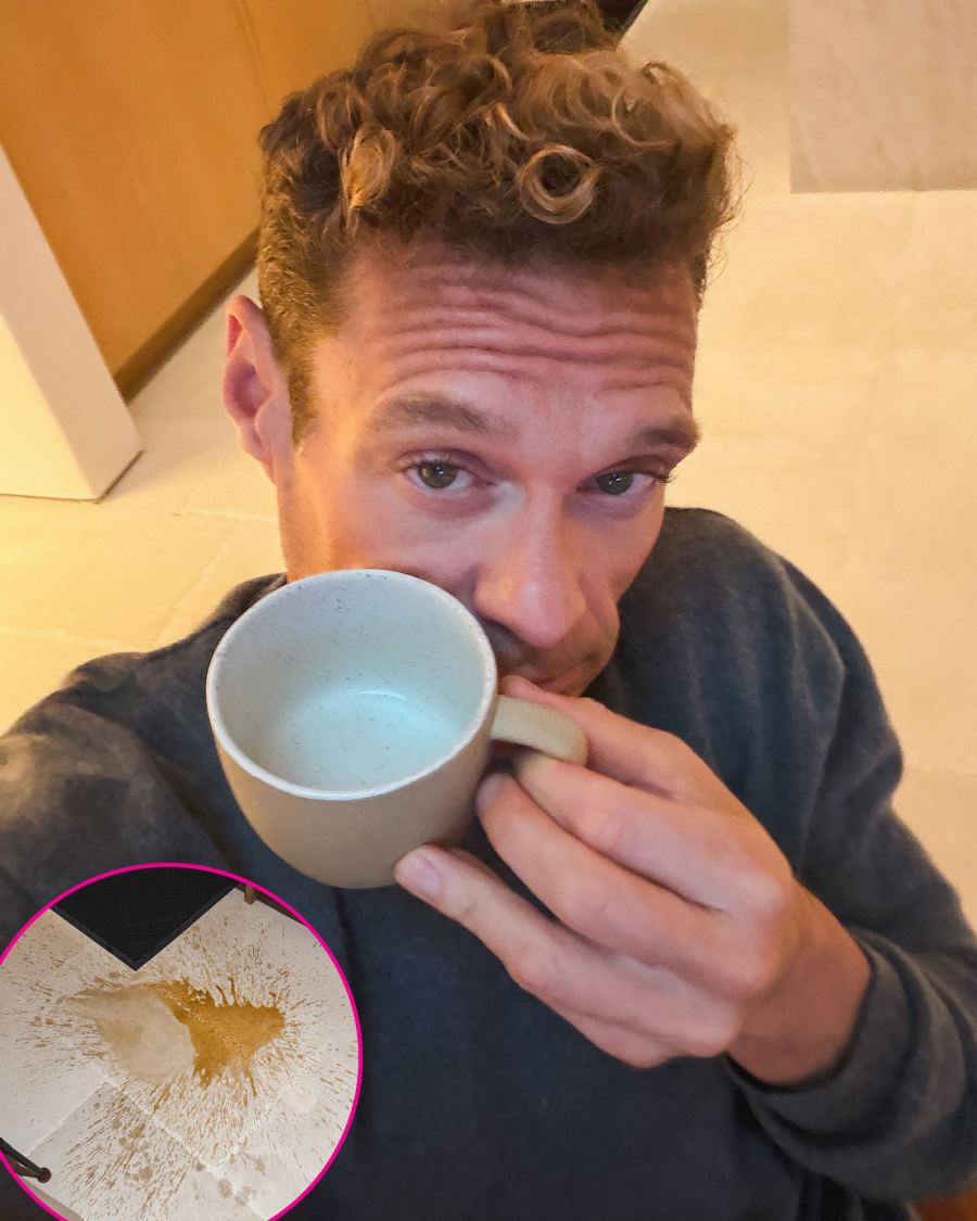 Ryan Seacrest They Spill Their Morning Coffee Just Like Us