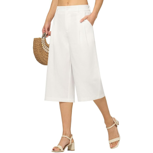 Willit Linen Capri Pleated Pants