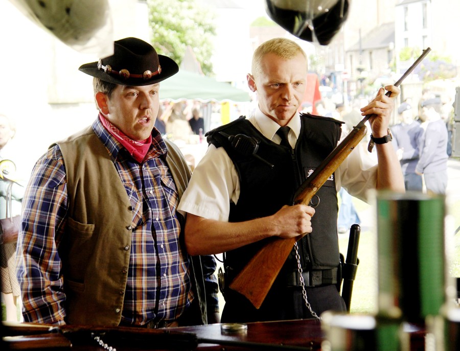 Nick Frost and Simon Pegg in Hot Fuzz