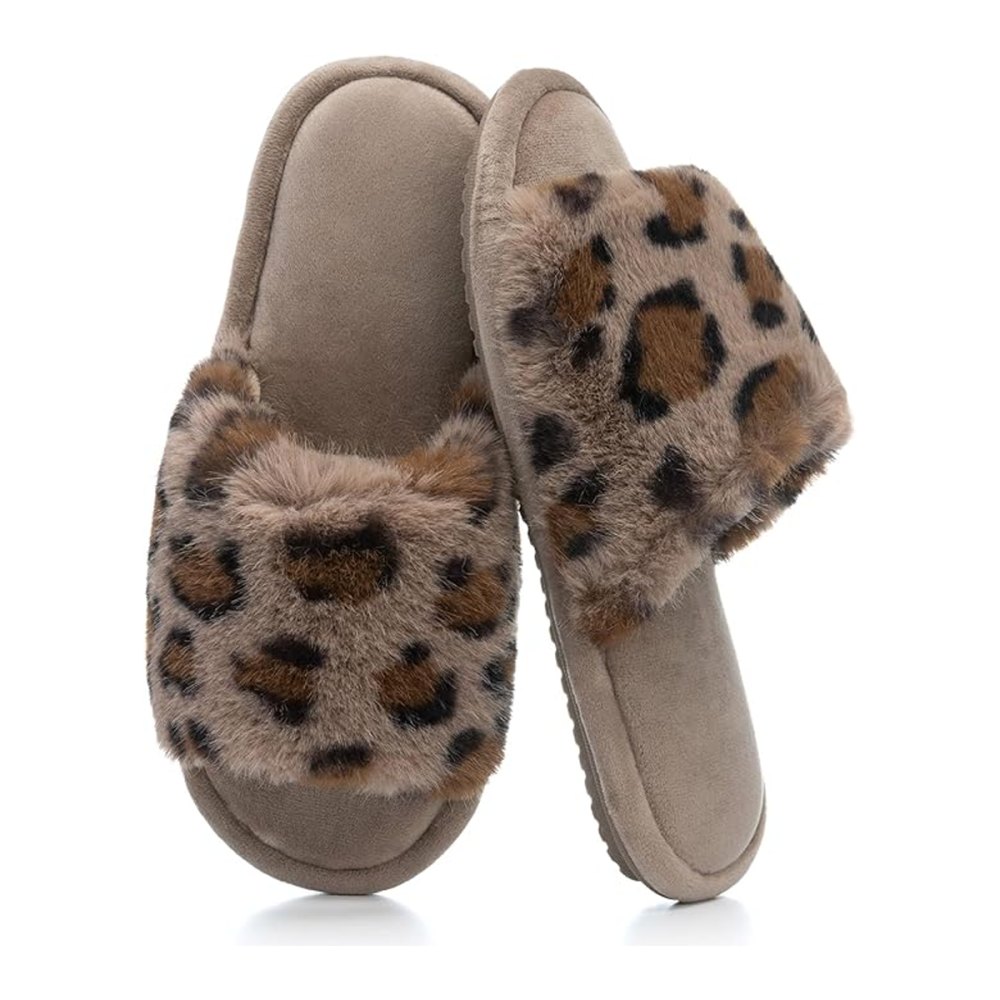 Goewy Fuzzy Open-Toe House Slippers&nbsp;