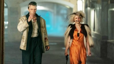 Christian Bale and Jessie Buckley in The Bride!