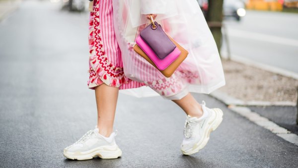 COPENHAGEN, DENMARK - FEBRUARY 01: Aylin Koenig wearing sheer rain coat Burberry, Dodobaror dress, Balenciaga sneaker, Fendi bag during the Copenhagen Fashion Week Autumn/Winter 18 on February 1, 2018 in Copenhagen, Denmark. (Photo by Christian Vierig/Getty Images)