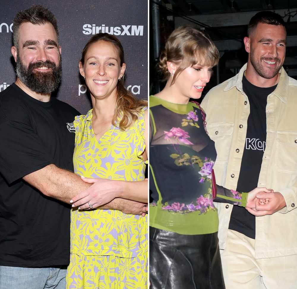 Feature Jason and Kylie Kelce Spotted at Taylor Swift and Travis Kelce Wedding