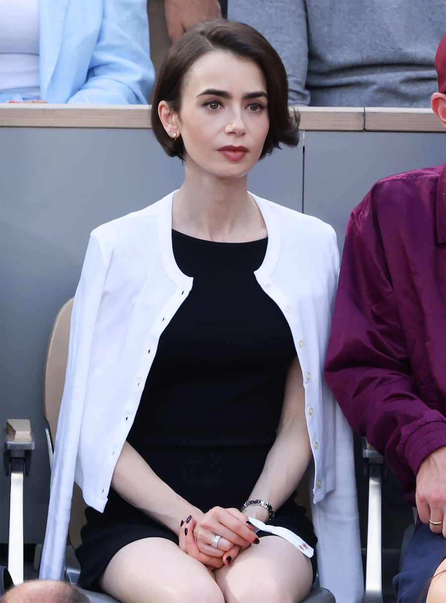 Feature Lily Collins The Best Looks at the French Open in Paris