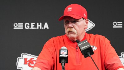 Chiefs Coach Andy Reid Seen Getting Fitted for Tux for Travis Kelces Wedding