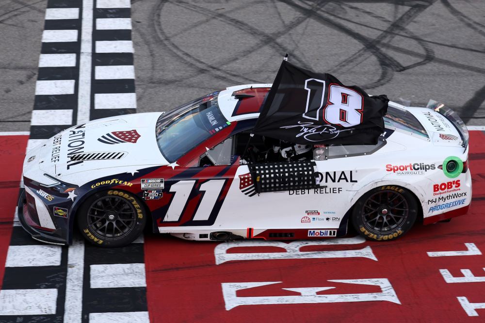 NASCARs Denny Hamlin Honors Late Kyle Busch After Tying Him on Wins List