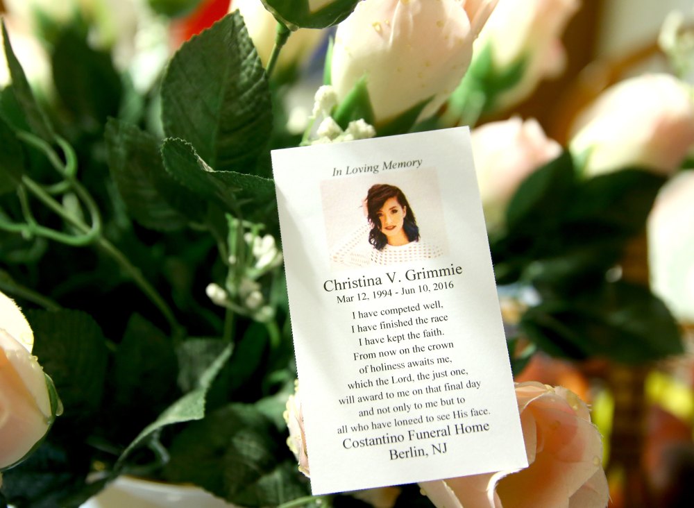 Christina Grimmie memorial card