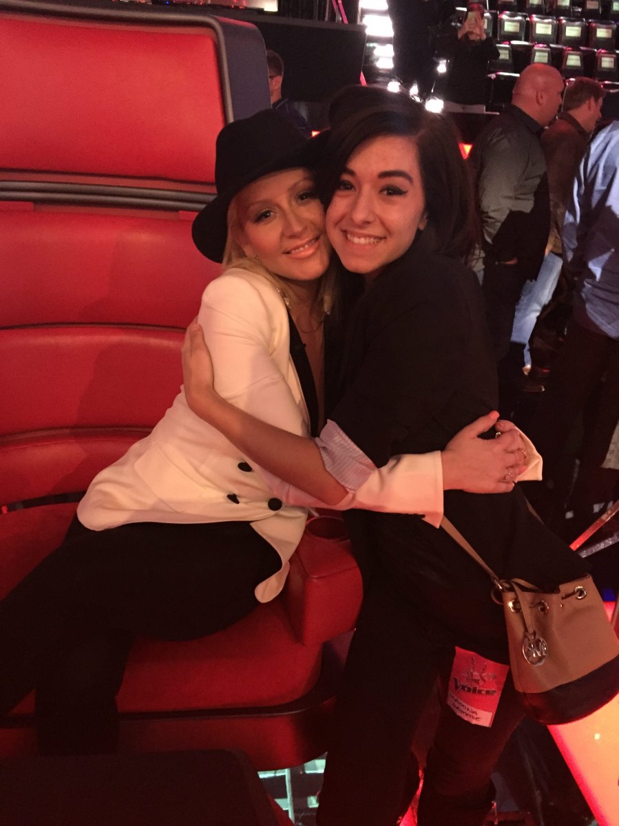 Christina Aguilera and Christina Grimmie