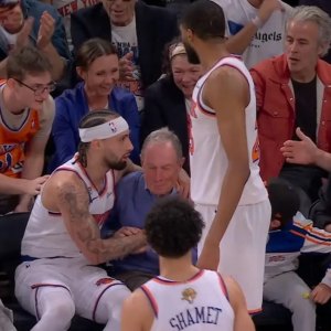 Knicks Player Jose Alvarado Nearly Knocks Out Former Mayor Bloomberg at Game 3 of NBA Finals