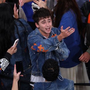 Knicks Superfans Timothee Chalamet and Kylie Jenner Show PDA as They Attend Game 4 of 2026 NBA Finals