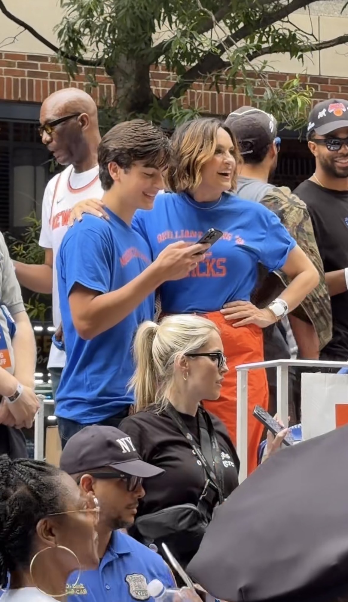 Mariska Hargitay Parties With Jalen Brunson at Knicks Championship Parade