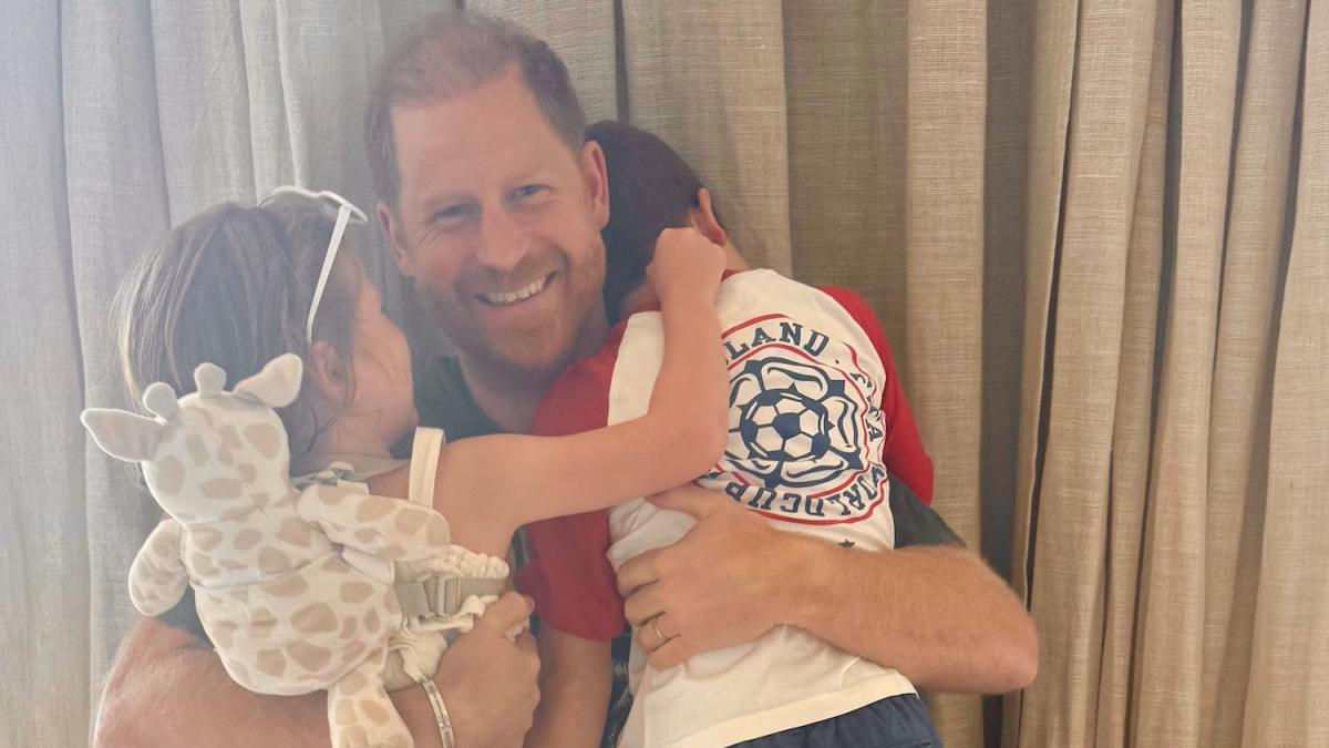 Prince Harry Hugs Archie and Lili in Rare Father's Day Photo