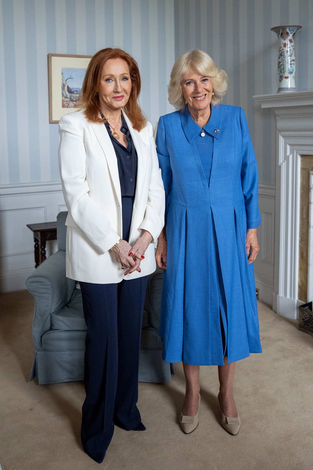 Palace Faces Backlash Over Photo of Queen Camilla and JK Rowling
