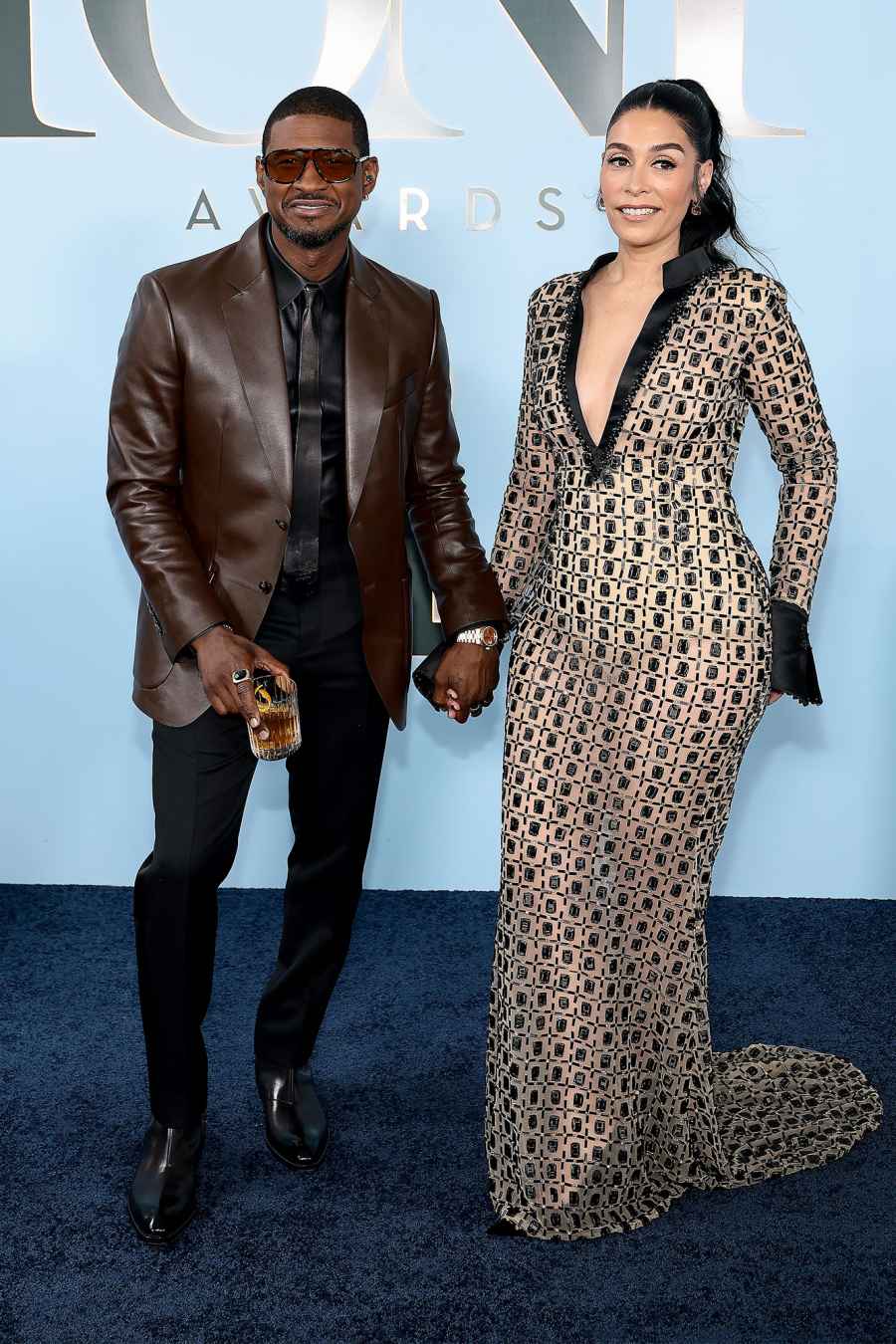 Usher and Jennifer Goicoechea Arrive Arrival Red Carpet Tony Awards 2026