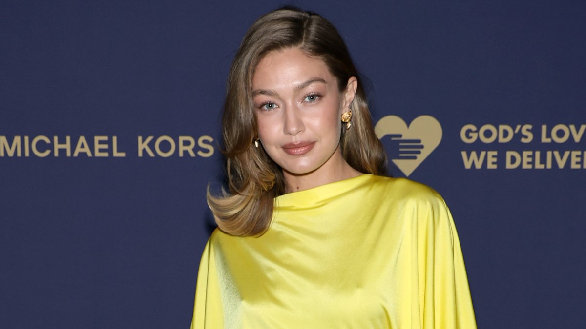 NEW YORK, NEW YORK - OCTOBER 20: Gigi Hadid attends God's Love We Deliver 2025 Golden Heart Awards at Cathedral of St. John the Divine on October 20, 2025 in New York City. (Photo by Dimitrios Kambouris/Getty Images)