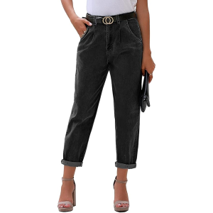 Luvamia High Waisted Tapered Loose Jeans