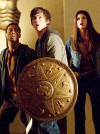 Brandon T. Jackson, Logan Lerman, Alexandra Daddario in The Lightning Thief