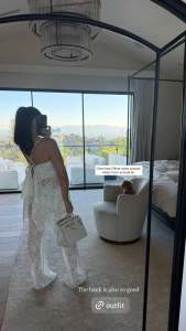 Pregnant Olivia Culpo Bares Baby Bump in Sheer Lace 2-Piece