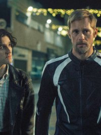 Harry Melling and Alexander Skarsgard in Pillion