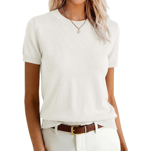 Anrabess Short Sleeve Sweater Top