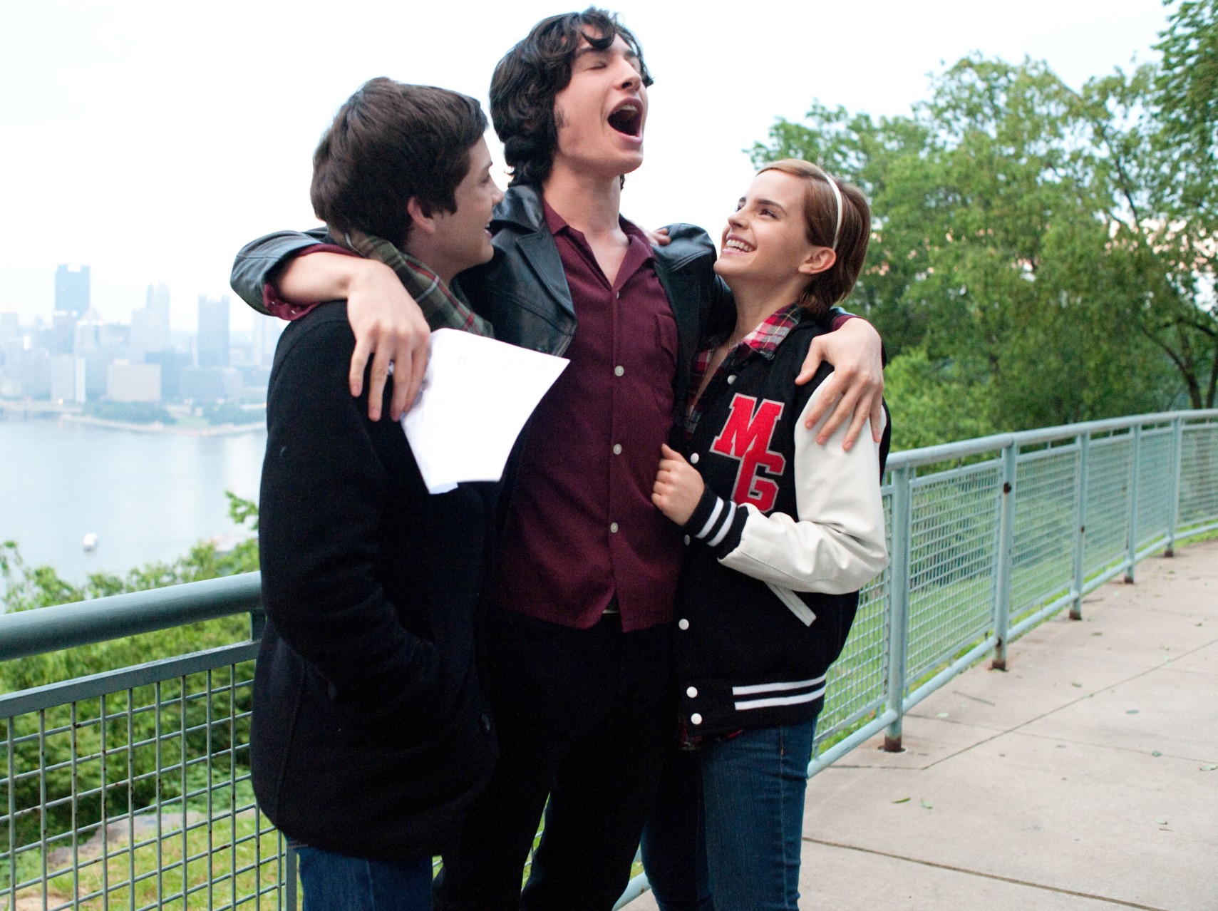 Logan Lerman, Ezra Miller, Emma Watson in The Perks of Being a Wallflower