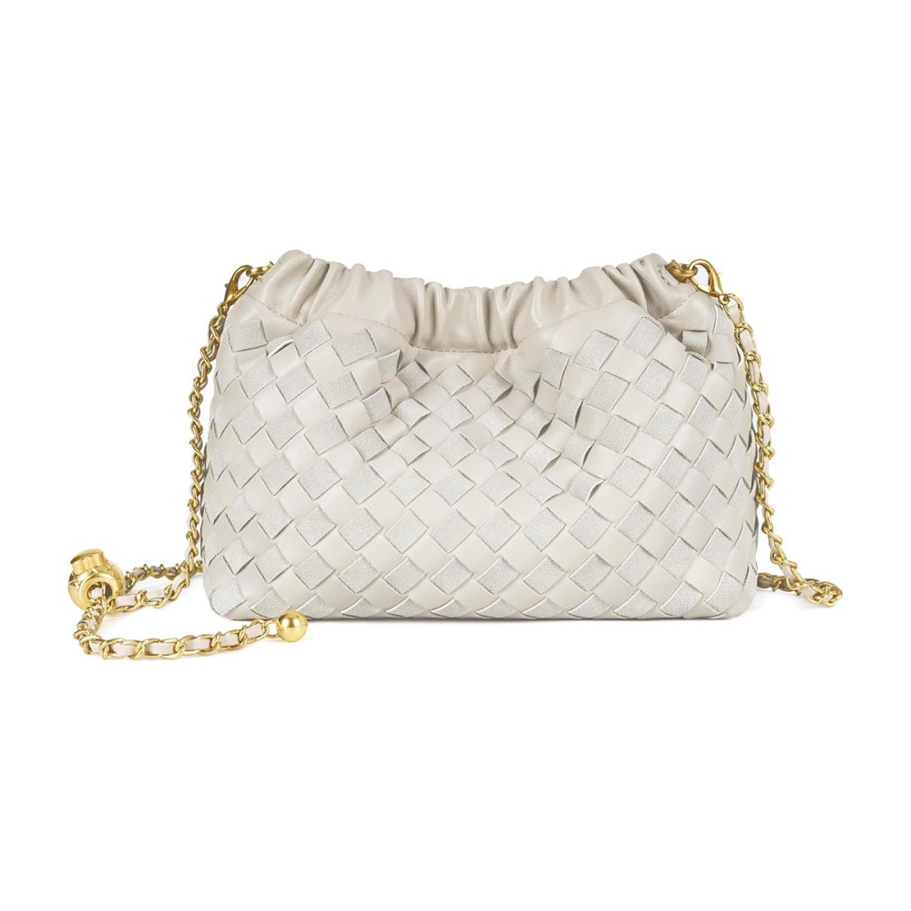 Joryin Woven Dumpling Crossbody Bag