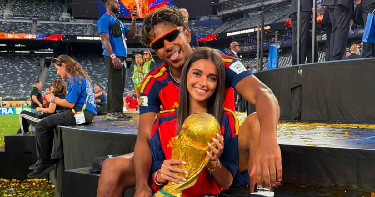 Spain Star Lamine Yamal’s Girlfriend Ines Garcia Santos Poses With World Cup Trophy After Finals Spain Star Lamine Yamal’s Girlfriend Ines Garcia Santos Poses With World Cup Trophy After Finals