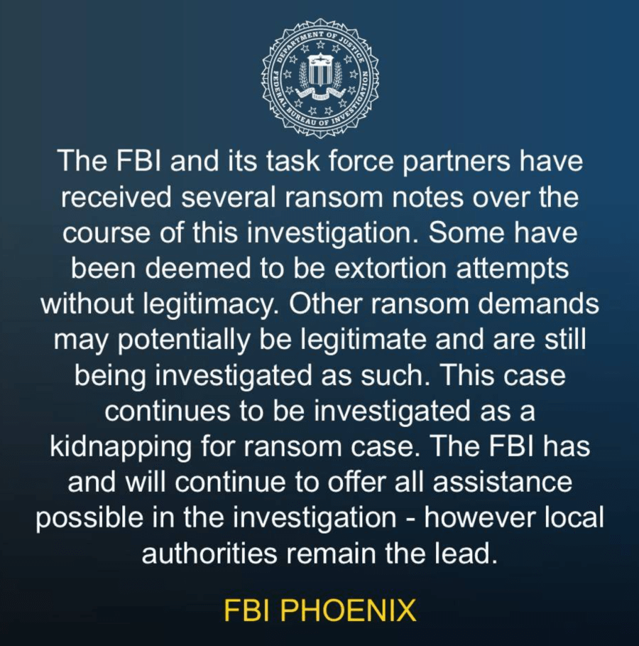 FBI Reacts to Report Nancy Guthrie Ransom Notes Are Fake