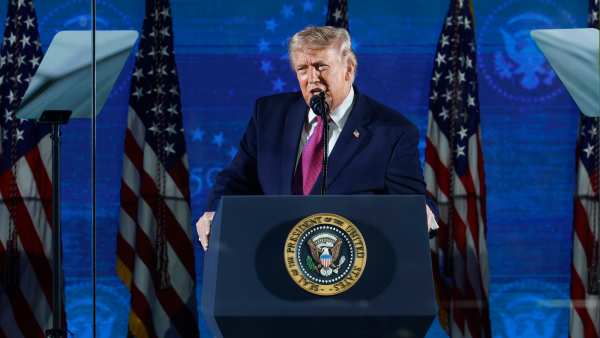 Trump Supports Controversial Braves Tomahawk Chop Trashes Mets at Rally