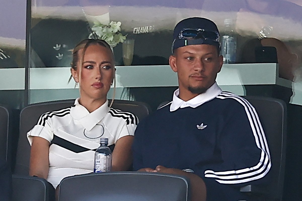 Patrick and Brittany Mahomes Color-Coordinate at World Cup Final