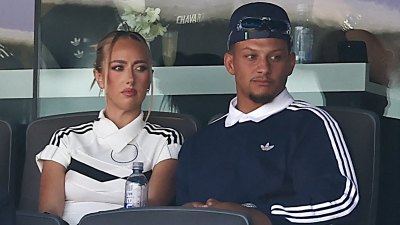 Patrick and Brittany Mahomes Color-Coordinate at World Cup Final
