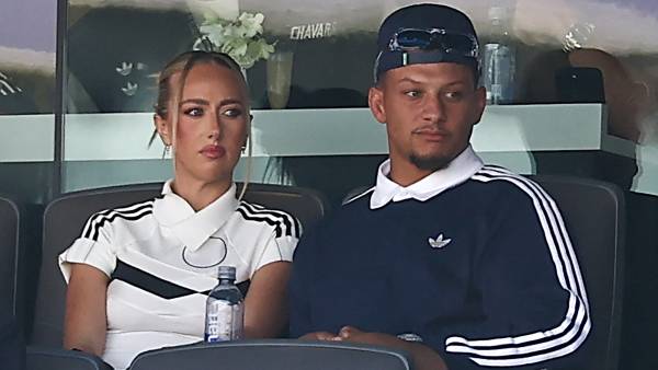 Patrick and Brittany Mahomes Color-Coordinate at World Cup Final