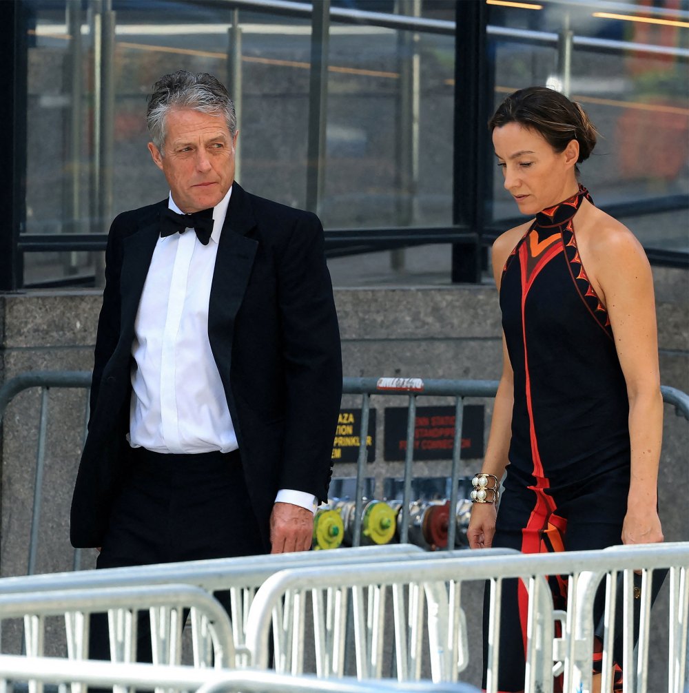 Hugh Grant with Anna Elisabet Eberstein Taylor Swift Travis Kelce Wedding