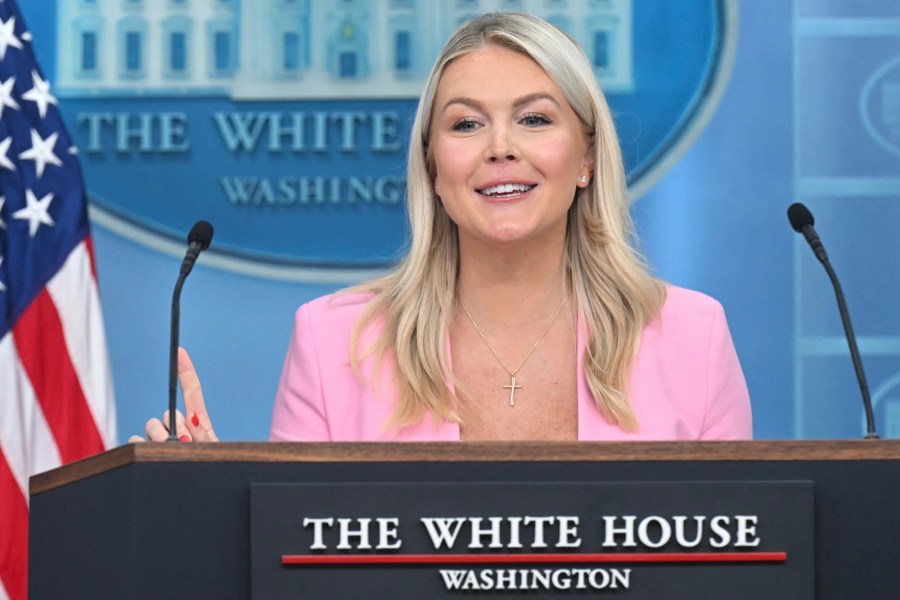 Karoline Leavitt Reveals Husband Is at Home With Their Kids in 1st Briefing Since Maternity Leave