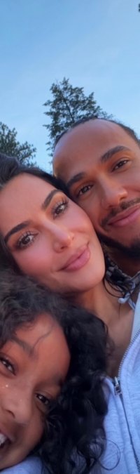 Kim Kardashian Shares Sweet Selfie With Lewis Hamilton and Daughter Chicago