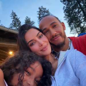 Kim Kardashian Shares Sweet Selfie With Lewis Hamilton and Daughter Chicago